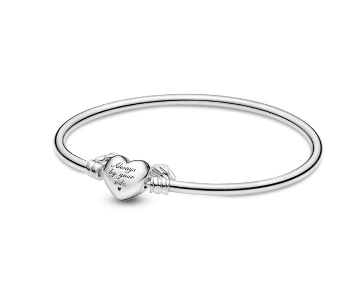 Pandora Moments Winged Heart Sterling Silver Bangle - 599379C00 - 19CM (EAN: 5700302891744)