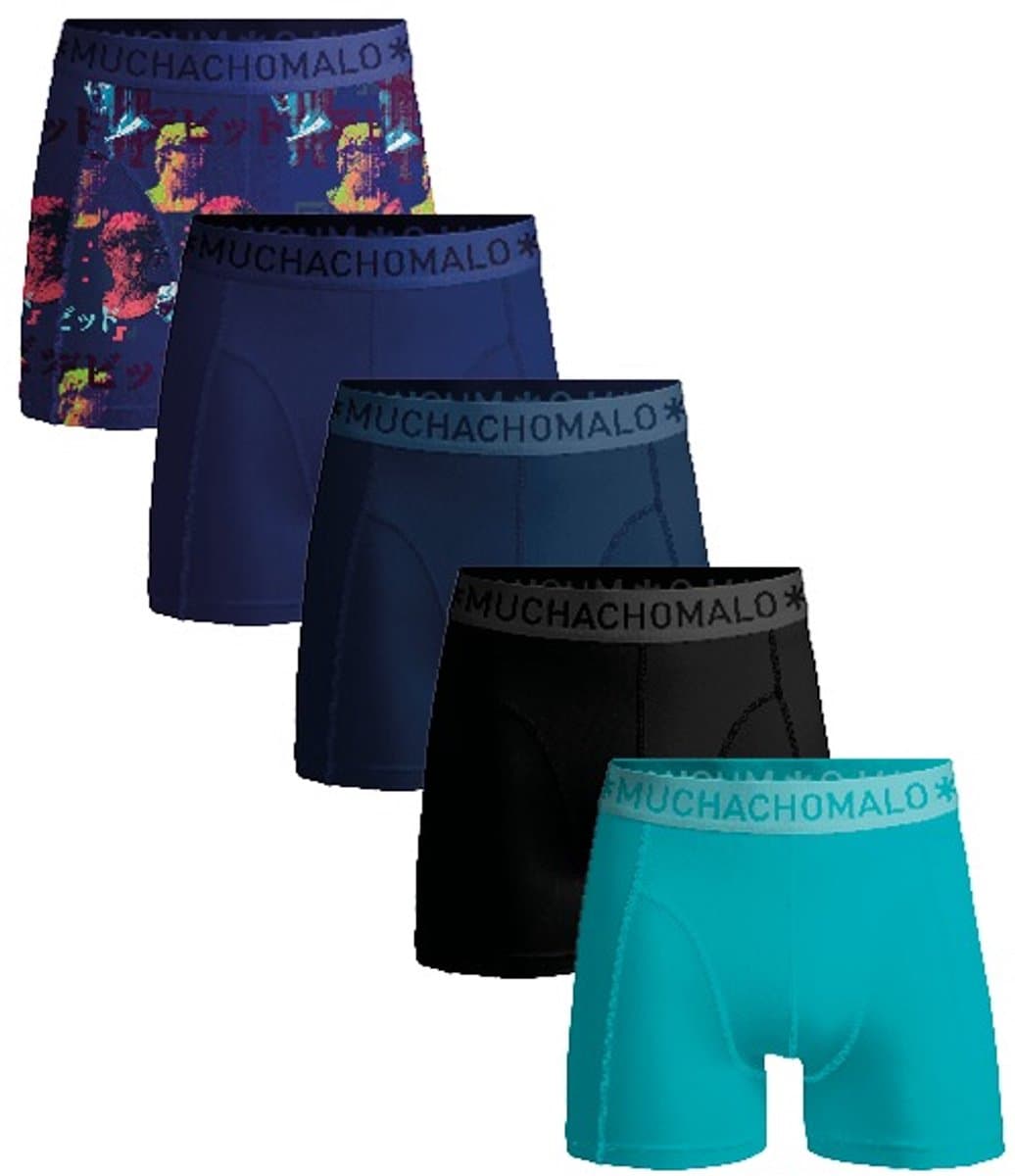 Muchachomalo – Boxershort Heren – 5 Pack – Katoenen Ondergoed – Normale Lengte – Onderbroeken Heren – Boxershorts (EAN: 8720594423703)
