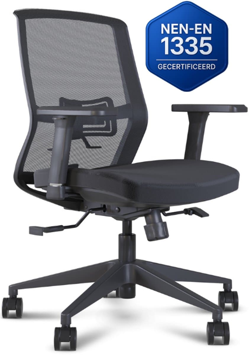 Stane Ergonomische Bureaustoel Bureaustoelen voor Volwassenen Office Chair - Computer Stoel - NEN-EN1335 Gecertificeerd (EAN: 8719327684375)