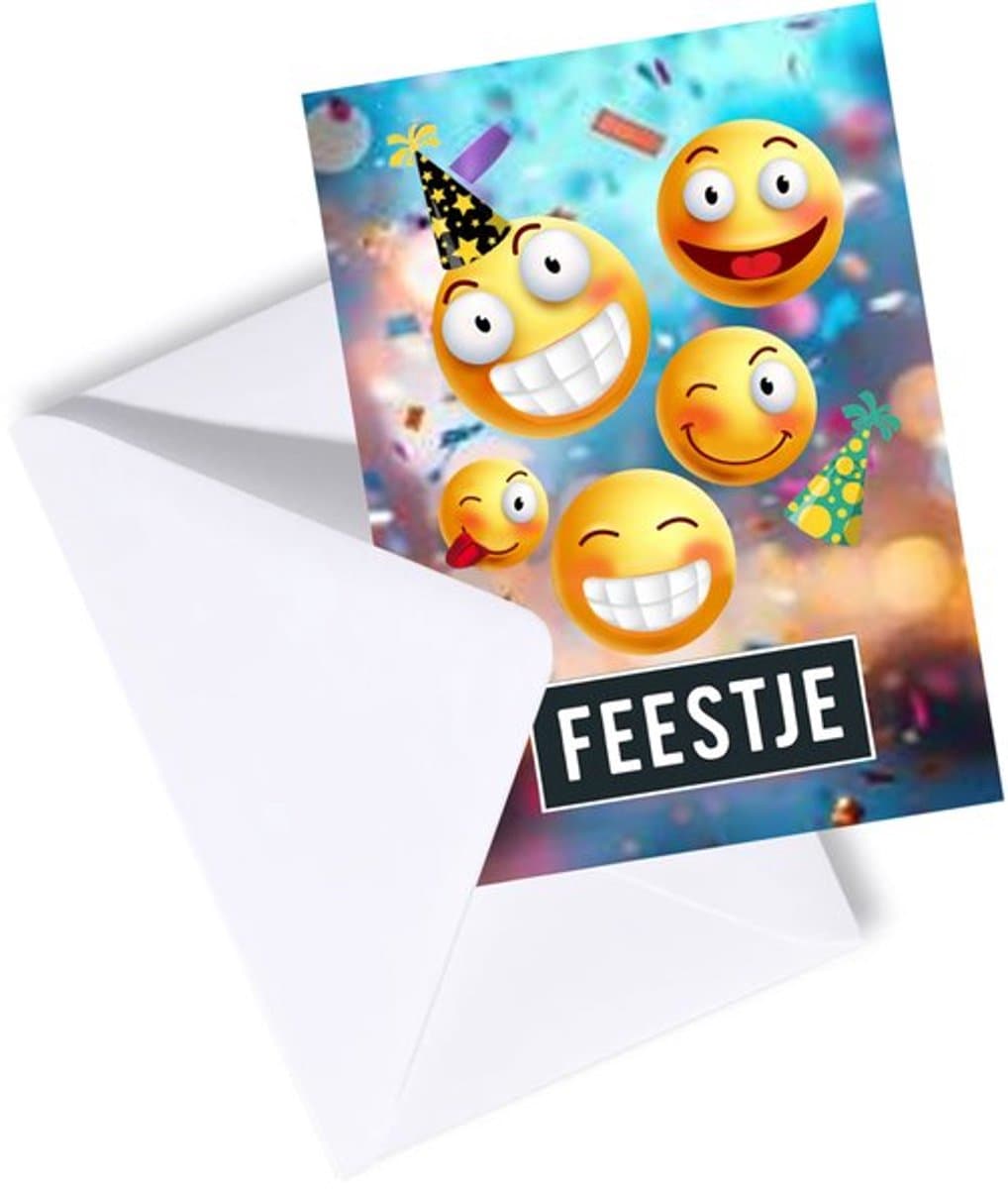 Uitnodiging kinderfeestje - Uitnodigingskaarten - Set 10 stuks met enveloppen - Jongen Meisje - Smileys - Gratis Verzonden (EAN: 6154149698605): **Waarom Uitnodigingen voor Kinderfeestjes Zo Belangrijk Zijn**