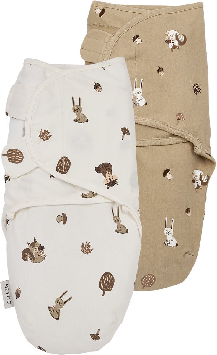 Meyco Baby Forest Animals Swaddlemeyco Inbakerdoek - Sand - 4-6 Maanden - 2-pack (EAN: 4054703000511): 🌟 **Ontwerp Dat Pas Bij Jouw Stijl Past**