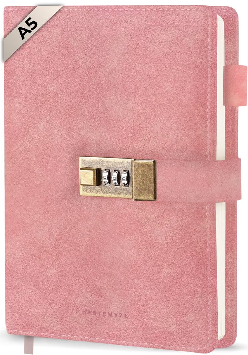Systemyze Dagboek Volwassenen met Slot en Code – Hervulbaar – Journal – A5 – Roze (EAN: 8720865582948): Waarom een dagboek met slot 🔐