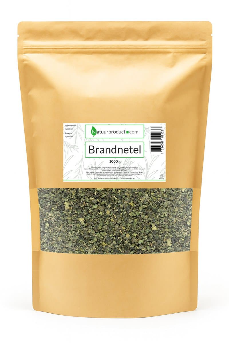 Natuurproduct - Brandnetel Thee 1 Kilo - 100% pure gesneden Brandnetel - Hoogwaardige Kruiden voor Thee en Gezondheid (EAN: 8719992058587)
