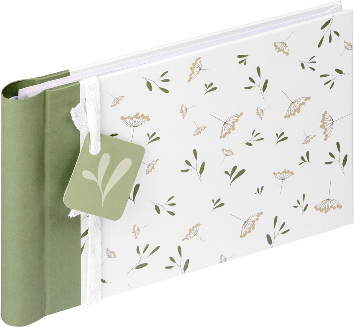Walther MA-134 Flowers - Mini insteekalbum met spiraal - 36 foto's 10 x 15 cm - Wit/Groen gedessineerd (EAN: 4004122323296)