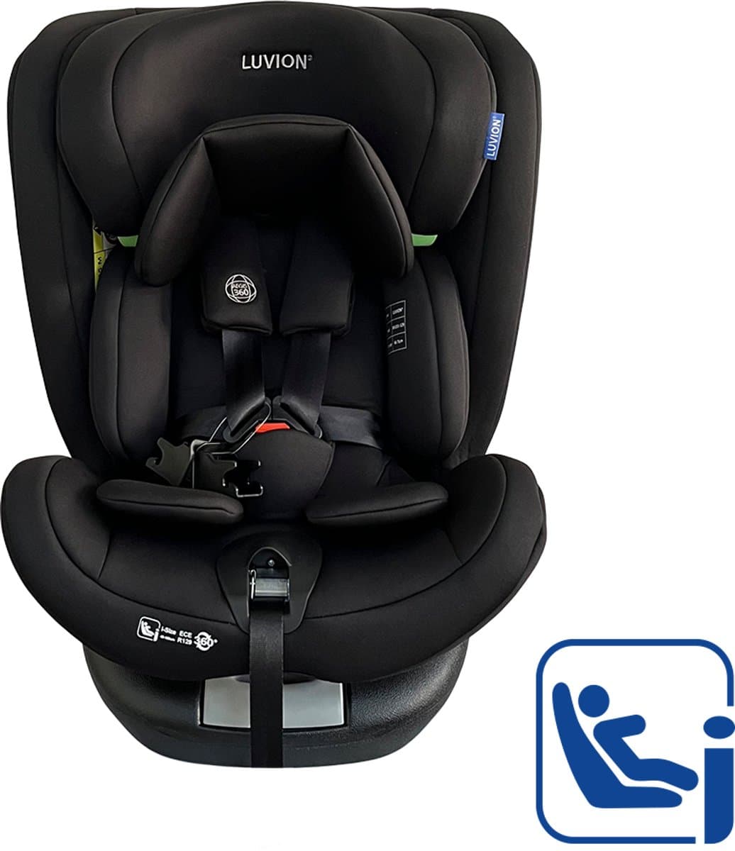 LUVION® Aegis 360° Autostoel Eclipse Black - i-Size ISOFIX - 40–150cm Autozitje Groep 0 1 2 3 - Zwart (EAN: 8718546341120)