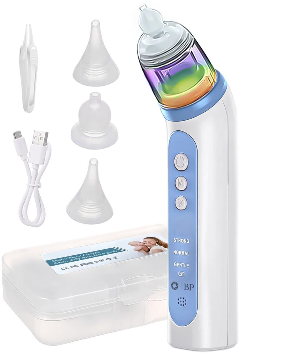 BP® Baby Neusreiniger - Elektrische Neusreiniger Baby - Neusdouche Elektrisch - Neuszuiger - Snoetenpoeters - Neuspeer - Neusreiniger Baby - USB Oplaadbaar - 3 Standen - Met Muziek & Licht (EAN: 8720865846262): Waarom een neusreiniger voor baby's