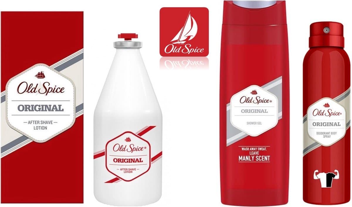 Old Spice Original SET - After Shave 100 ml / Douchegel 250 ml / Deodorant Spray 150 ml (EAN: 6096114986952)