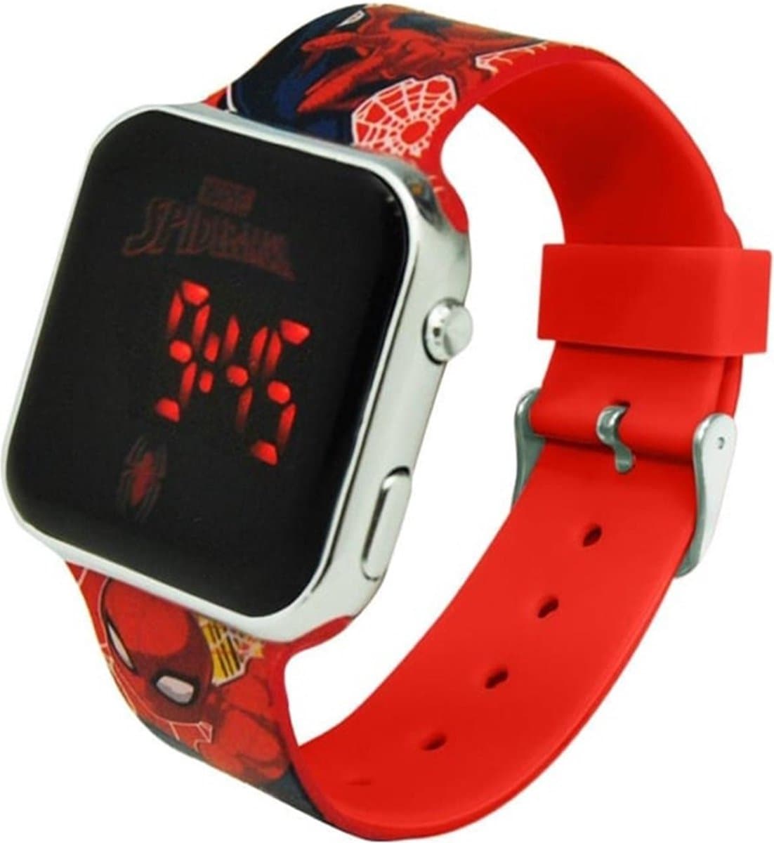 Accutime - LED Watch Spider-Man - Kinderhorloge Met LED Display Voor Datum en Tijd - Rood (EAN: 0030506546726)