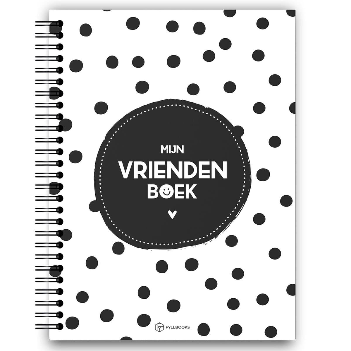 Fyllbooks - Mijn Vriendenboekje Meisje - Invulboekje - Herinneringsboekje - Zwart Wit - Ruimte voor 30 Vriendjes en Vriendinnetjes (EAN: 9789083354446)