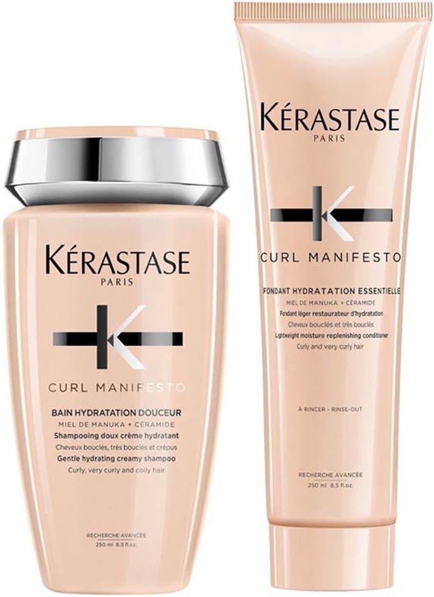 Kérastase - Curl Manifesto Shampoo 250 ml + Conditioner 250 ml - Voordeelverpakking (EAN: 7436929646624): Wat valt er te zeggen over deze duo 💇‍♀️