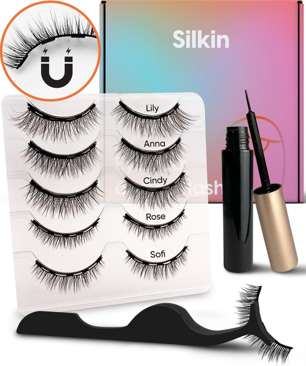 Magnetische Nep Wimpers met Eyeliner en Applicator - 10 Magnetic Fake Lashes - Valse Wimpers (EAN: 8720648292057): Geen gedoe meer met lijm (eindelijk!)