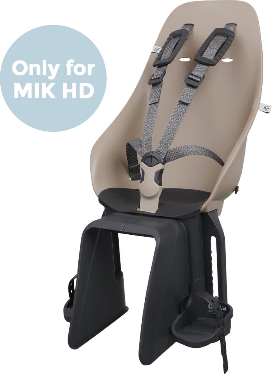 Urban Iki Fietsstoeltje Achter Ta–ke MIK HD - Inaho Beige/ Bincho Black (EAN: 4511890228369): Een prachtige mix van esthetiek en functie
