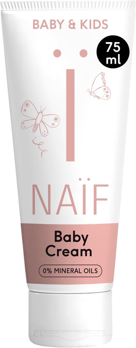 Naïf - Baby Crème - verzorgende vette crème voor droge plekken - Baby's & Kinderen - met ingrediënten van natuurlijke oorsprong - 75ml (EAN: 8717953117335)