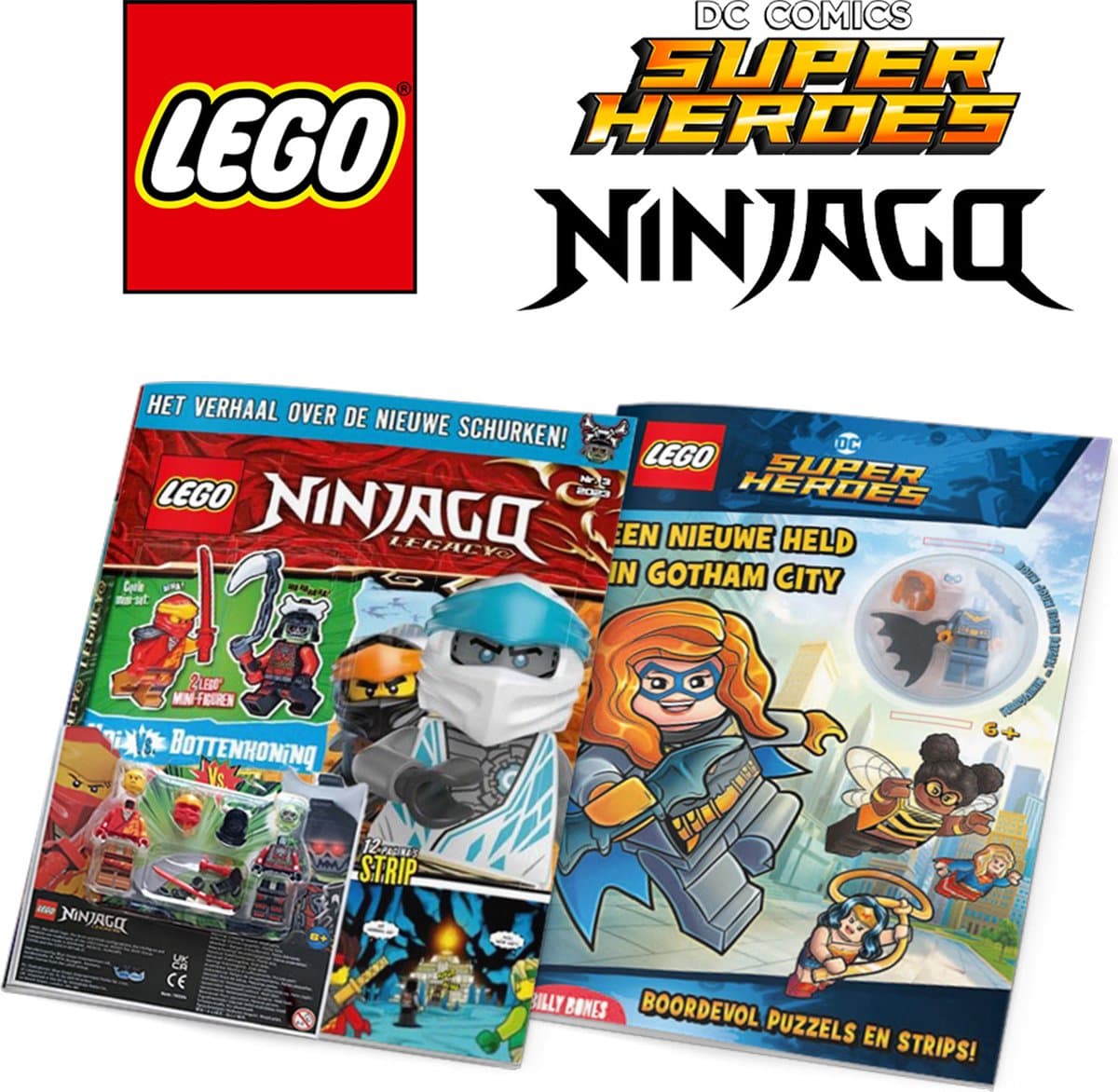 LEGO Ninjago + Super Heroes voordeelbundel - 2 doeboeken met Batman en Ninjago poppetjes - Voor kinderen van 6 jaar / 7 jaar / 8 jaar/ 9 jaar / 10 jaar / 11 jaar - Speelgoed figuren - Cadeau - Jongens (EAN: 8720865558264): Wat is er in deze bundel