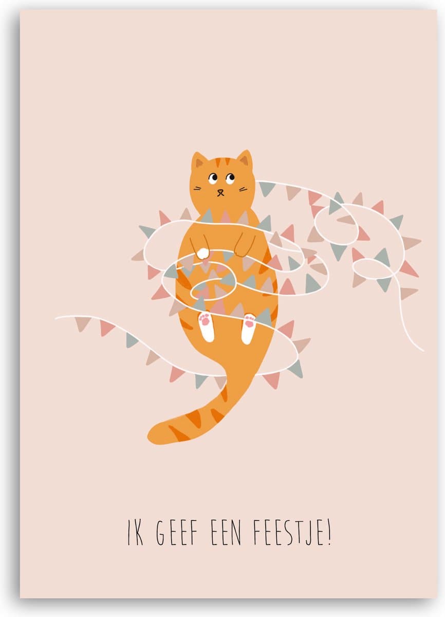 Uitnodiging kinderfeestje - 12 stuks - Enkele kaart - Verjaardagsfeestje katten illustratie (EAN: 6152300535509): Waarom ik meteen verliefd werd 💌
