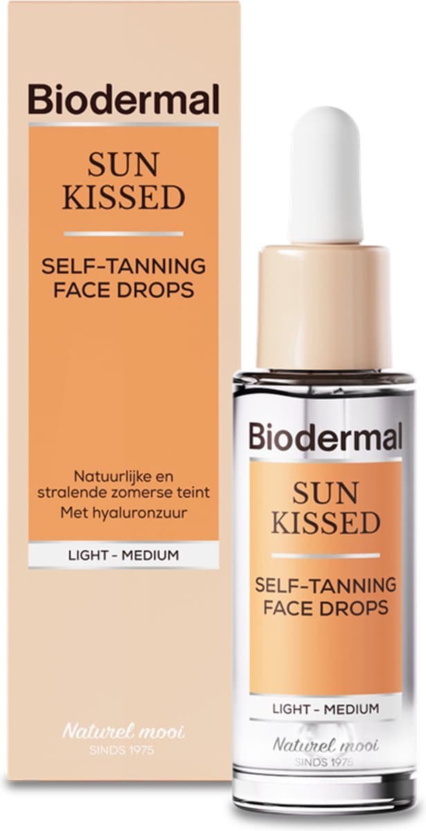 Biodermal Self-Tanning Face Drops - Zelfbruiner gezicht - Zelfbruiner drops - Vegan - 30 ml (EAN: 8710537044966): De zoektocht naar de perfecte glow ✨