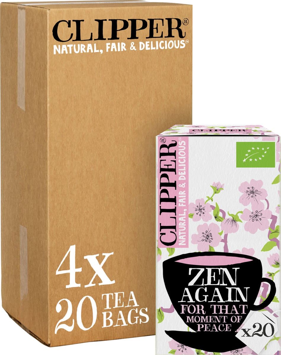 Clipper - Biologische Thee - Zen Again - Citroengras & Eucalyptus - 4 x 20 theezakjes (EAN: 5021991969805): **Waarom deze thee Een vriendin van mij (die trouwens een echte thee-expert is) wilde me ervan overtuigen dat dit “simpelweg de beste is di...