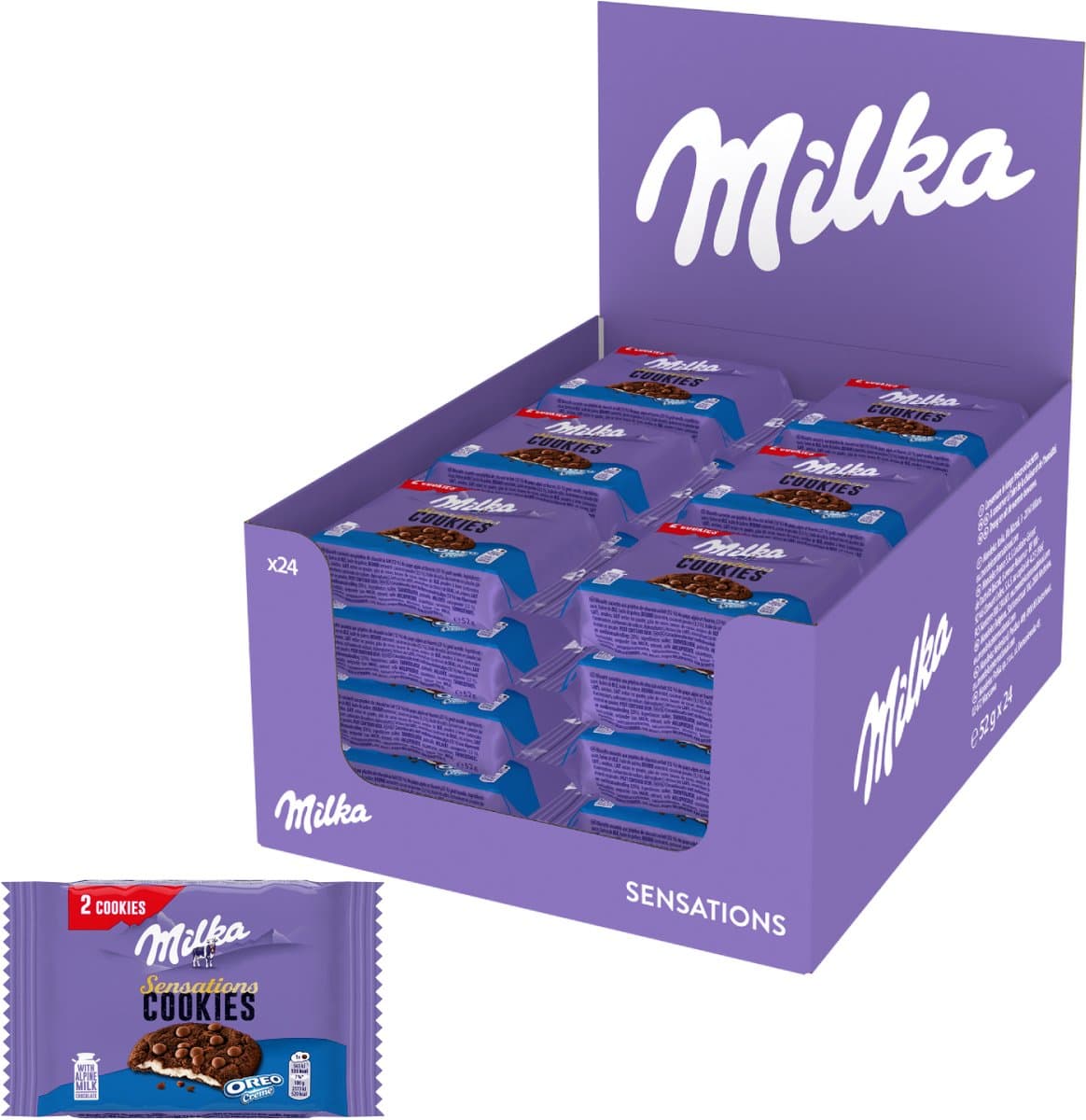 Milka Cookies Sensations Oreo - Chocolade Koekjes 24 x 52g - Chocoladekoeken - Chocolade - Snack (EAN: 7622201402419): Waarom ik er meteen verliefd op werd