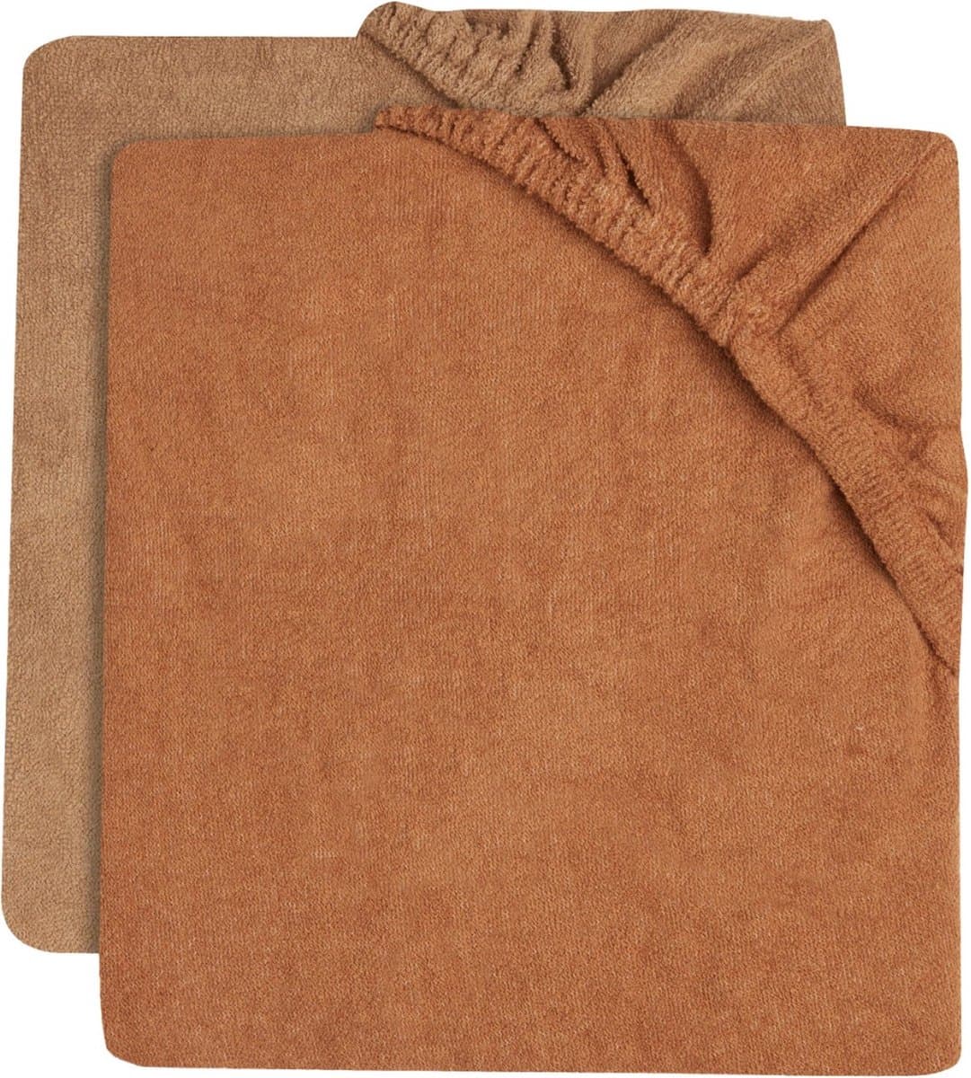 Jollein - Aankleedkussenhoes Badstof 50x70cm - Zachte Hoes Baby Aankleedkussen - Caramel/Biscuit - 2 Stuks (EAN: 8717329368538)
