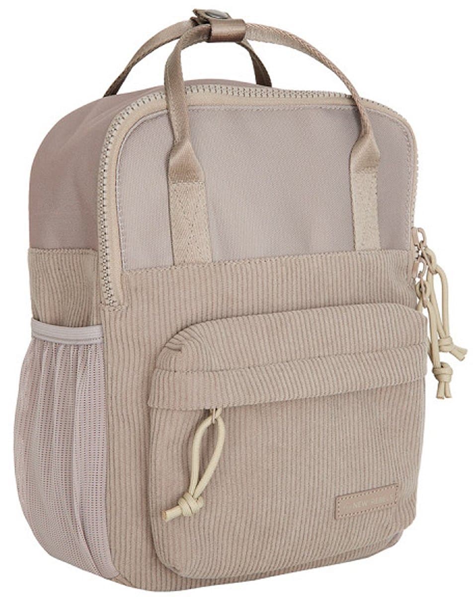 New Rebels Ribbi Juno Handel Backpack mini – Ribstof 900D Polyester 13L Lichtgewicht & Comfortabel – 23x10x31 cm – Dames & Heren Rugzak Taupe (EAN: 8721003117329)