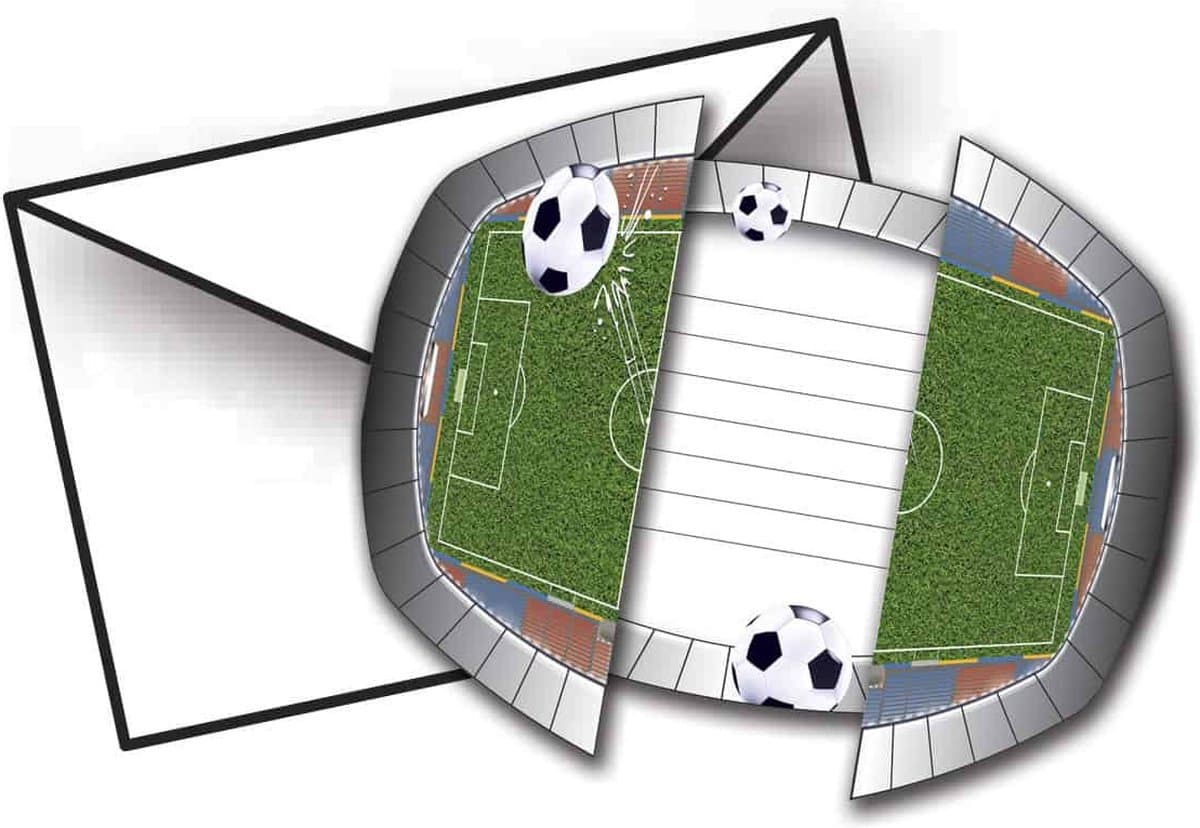 Folat - Voetbal Uitnodigingen (8 stuks) (EAN: 8714572262101)