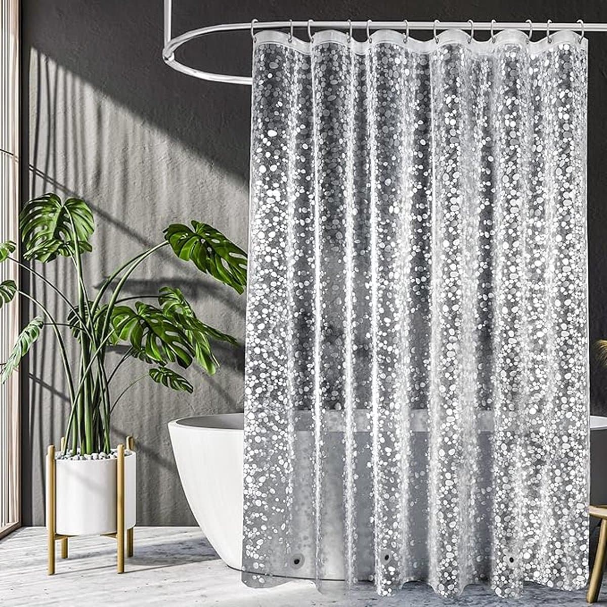 Floraweg Douchegordijn,Shower Curtain,badgordijn,badkamergordijn,klein rooster ,-topkwaliteit - digitale printen -Anti Schimmel - Inclusief 12 ringen -met 12 stuks douchegordijnhaken – Waterdicht -Wasbaar- PEVA - 180x200 cm (EAN: 6974004336349): E...
