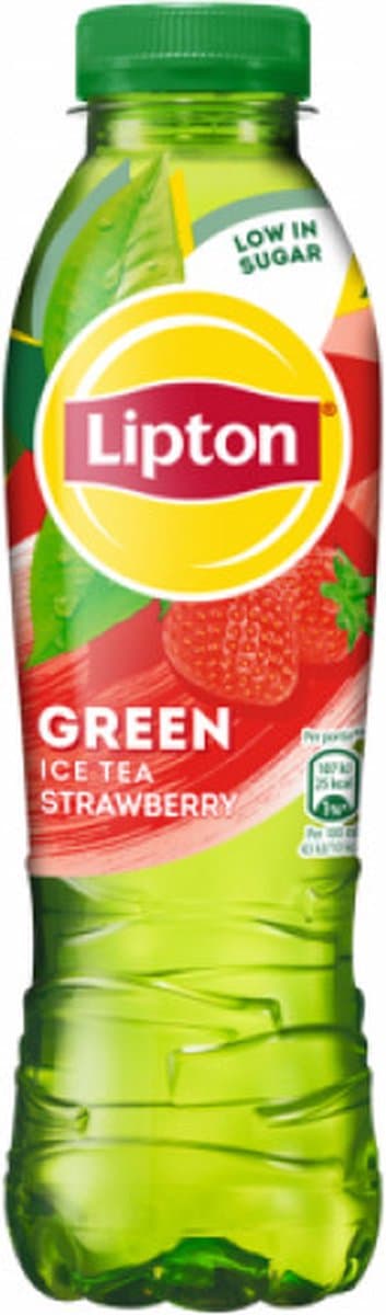 Lipton - Ice Tea - Green - Strawberry - Petfles - Frisdrank - 12 stuks Ã 500ml (EAN: 8711327624221)