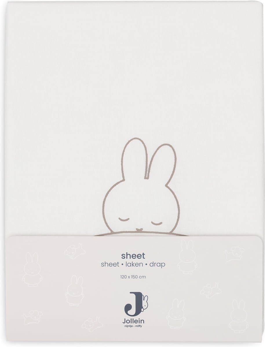 Jollein x Nijntje Laken Ledikant 120x150cm Sleepy Miffy - Funghi (EAN: 8717329378995)