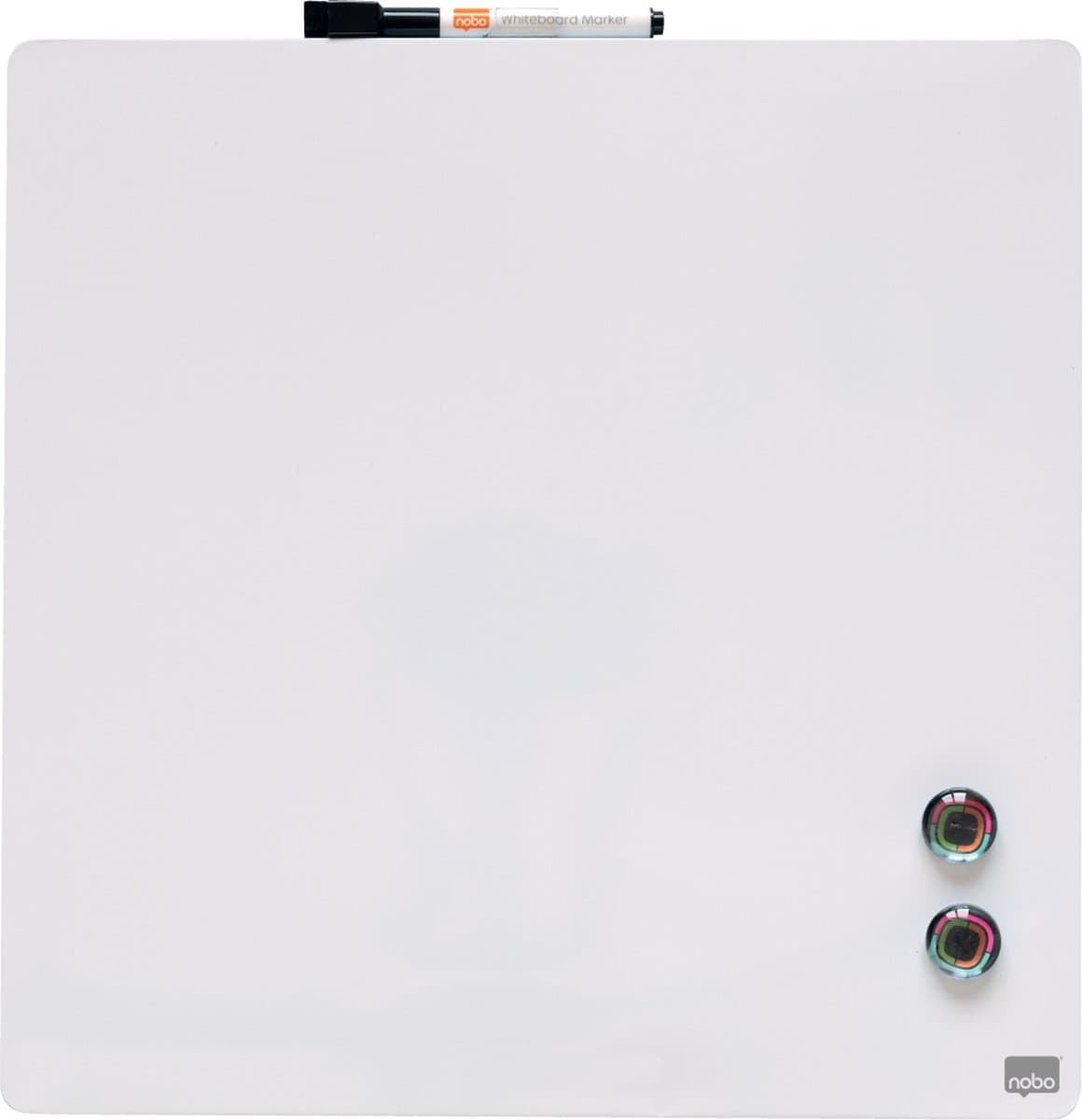 Nobo Droog Uitwisbaar Mini Magnetisch Whiteboard - Inclusief Whiteboard Marker, Magneten en Montagestickers - 36 x 36 cm - Wit (EAN: 5028252344883): Wat maakt dit whiteboard zo bijzonder
