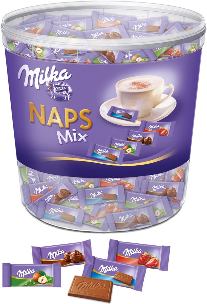 Milka Naps Chocolaatjes Mix 207 x 4,8g - 1 KG - Chocolade Snoepjes - Chocolade voor bij de Koffie - Voorraad - Verjaardag Cadeau Vrouw of Man - Geschenkset voor Man en Vrouw (EAN: 7622300730369): Waarom ik er meteen aan dacht “Dit past perfect in ...