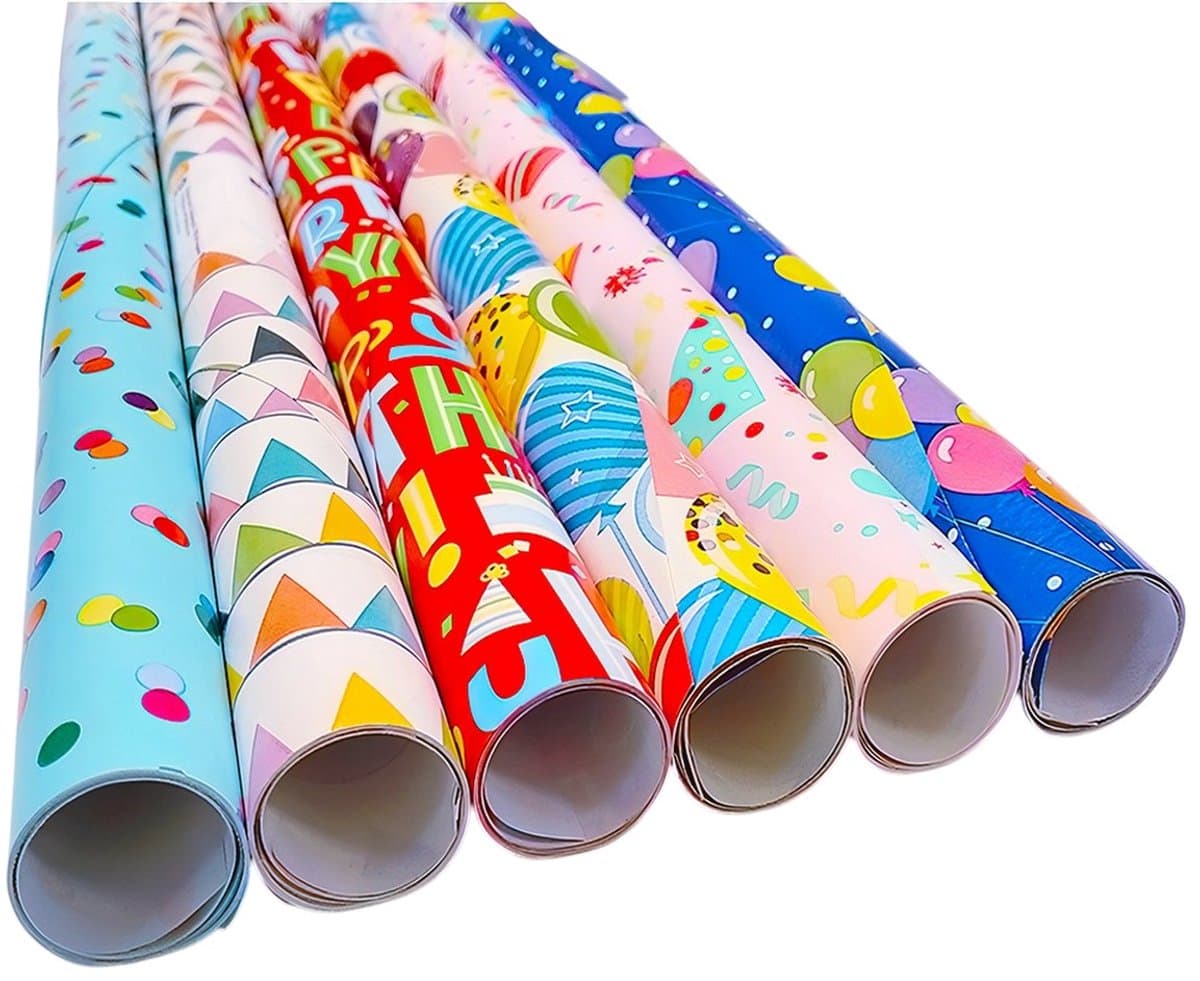 Happy Birthday Inpakpapier/cadeaupapier - 3x stuks rollen - feest/verjaardag prints - 200 x 70 cm - papier - cadeautjes inpakken (EAN: 8718998022714): **Waarom koos ik voor dit papier**