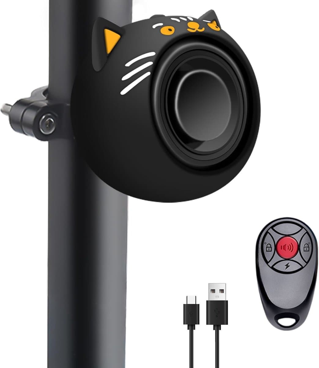 TKMARS Max 110dB fietsalarm - fietsalarmen voor e-bikes - oplaadbaar motoralarm met afstandsbediening - 7 niveaus gevoeligheid fietsalarm - antidiefstal fietsalarm en e-bike alarm voor auto, motor, scooter, e-bike (EAN: 0753957914516): Wat is er z...