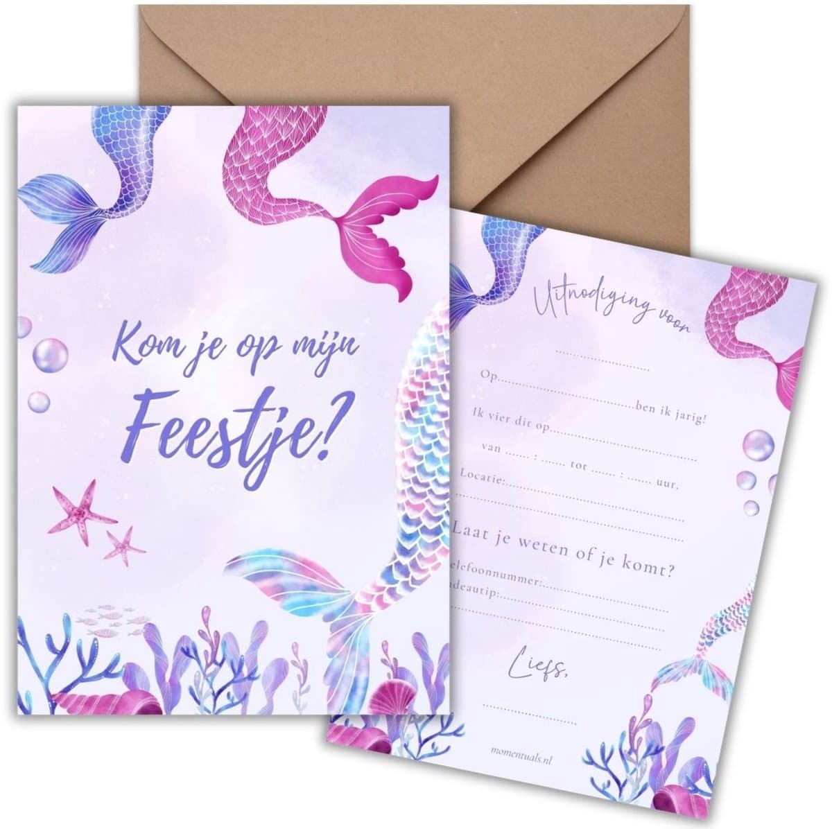 Uitnodiging Kinderfeestje 10 Kaarten + Enveloppen - Zeemeermin - Mermaid - Roze – Meisje - Uitnodigingskaarten - Beschrijfbaar – Verjaardag Kind (EAN: 8721161817529): **Waarom deze uitnodiging**