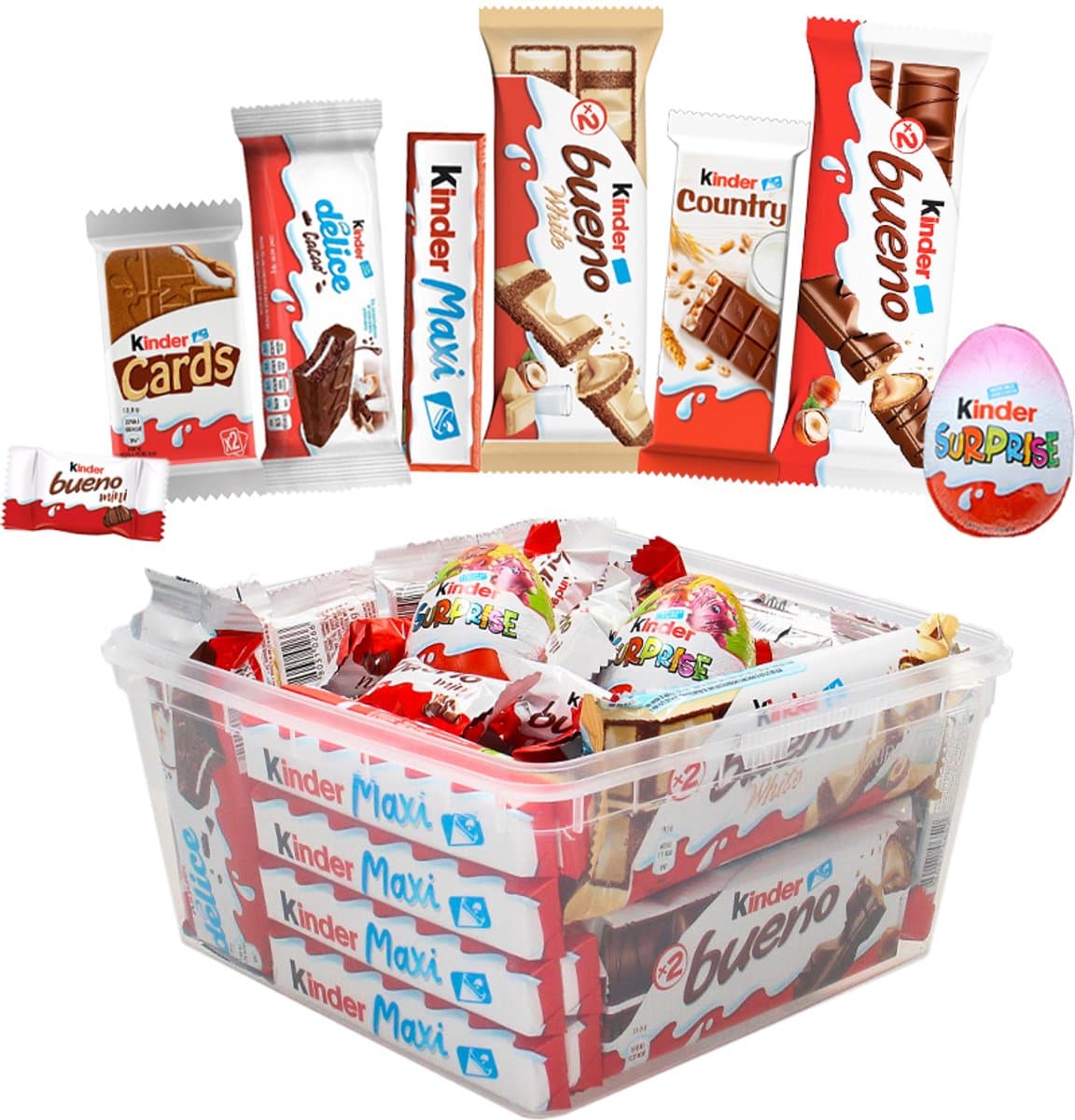 Kinder selection Mega chocolade mix - Kinder Surprise, Bueno melk, Bueno wit, Maxi, Delice, Cards, Bueno mini & Country - 897g (EAN: 5404038627249): Waarom ik dit product in mijn “DIY‑corner” heb gezet