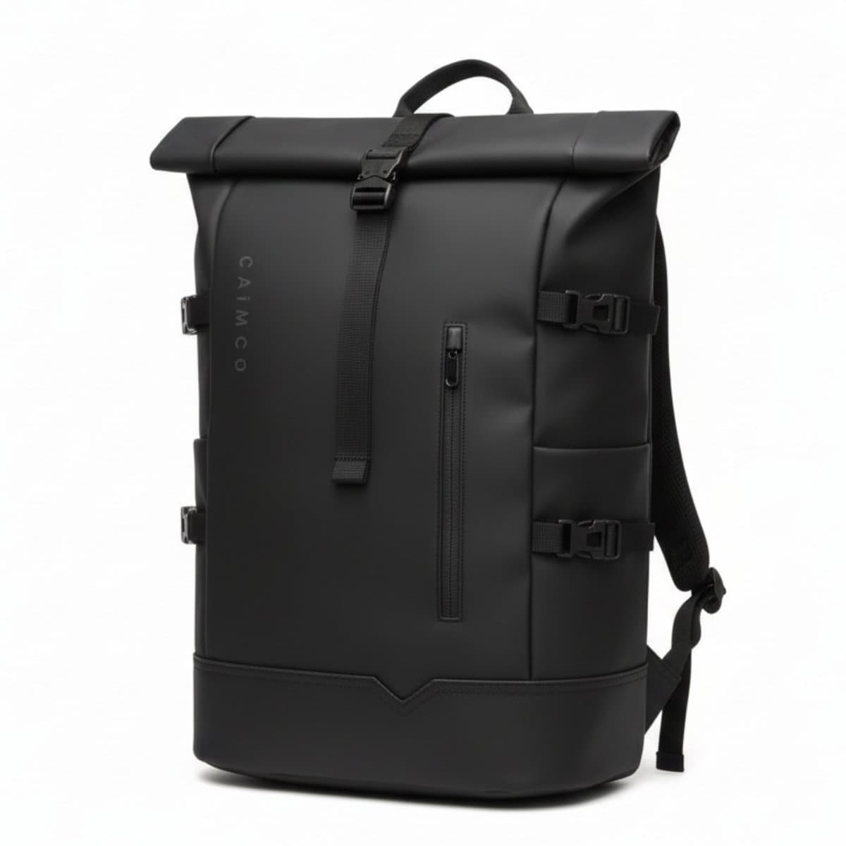 Caimco Roll Rugzak met Laptopvak - Waterdichte Uitbreidbare Rugtas (26–33L) - Handbagage Backpack - Luxe Laptop Rugzak voor Werk, School & Reizen - Zwart (EAN: 8721472250220)
