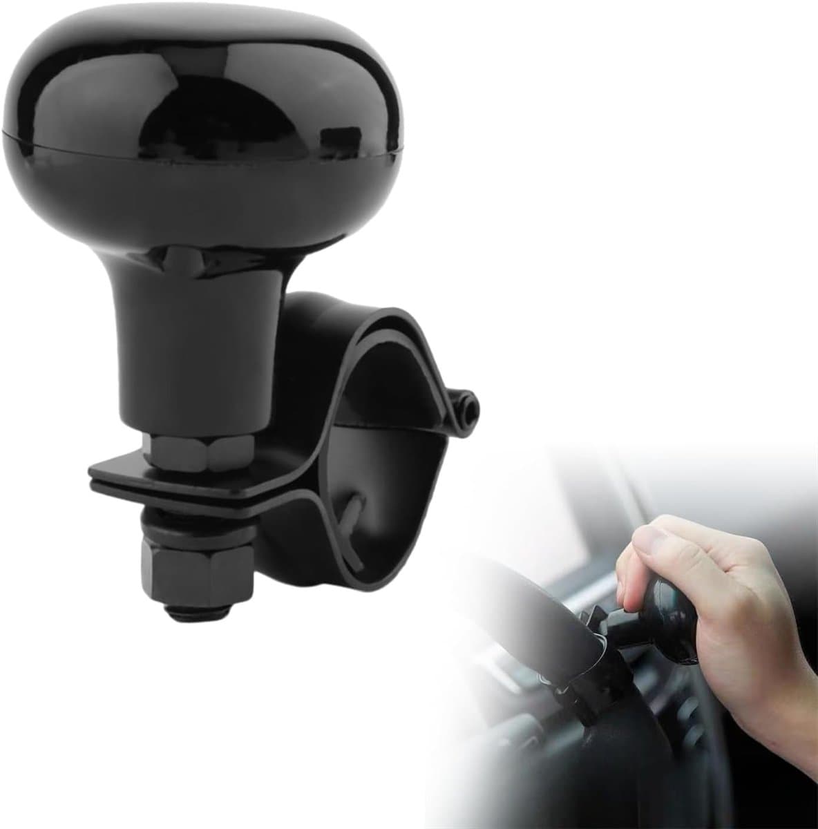 Stuurknop - Stuurwielbediening - stuurhulp - Afneembare draaiknop voor auto - Auto-onderdelen - Universeel - voor vrachtwagens, tractoren, grasmaaiers, vorkheftrucks (EAN: 9318528254487)
