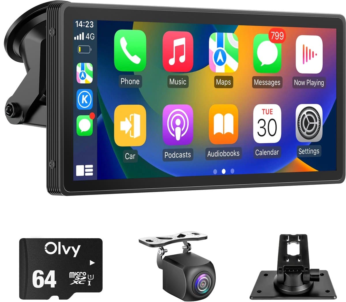 Olvy Carplay Scherm PRO - Geschikt voor Apple & Android - 10.26 Inch - Navigatiesysteem Auto - Incl. Achteruitrijcamera - Draadloos - Touchscreen - Universeel - Multimedia Autoradio (EAN: 8721008788555): **Perfect voor mijn behoeften Ja, volgens F...