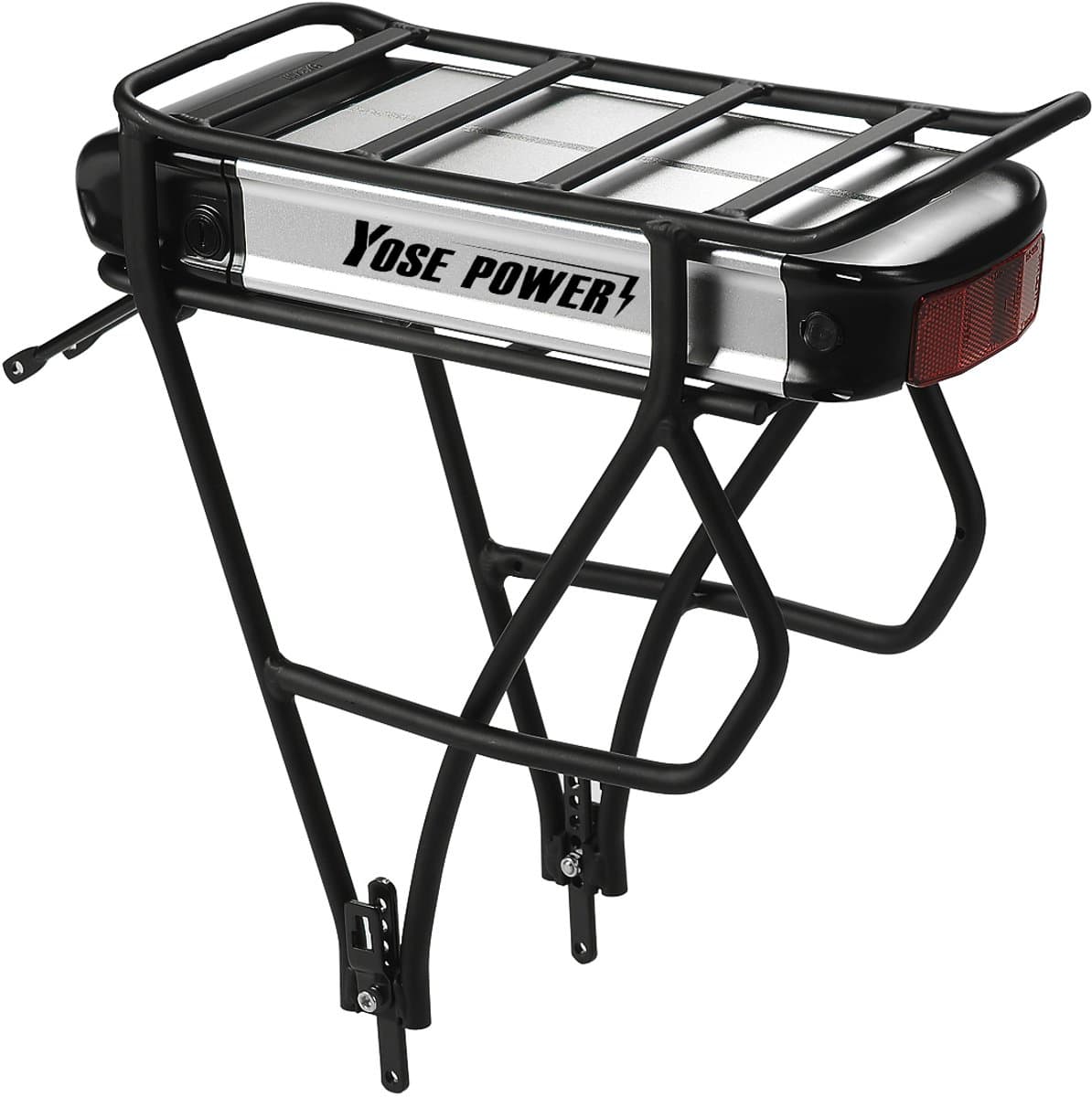 36V 13Ah Fietsaccu Dolfijn XH370-13J Phylion XH370-10J met Zwarte Bagagedrager Geschikt voor 26"-28" Fiets (EAN: 0781365298034)