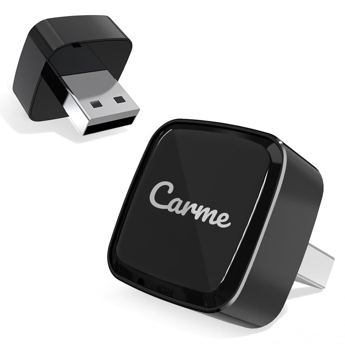 CarMe Ultra Mini 2-in-1 CarPlay Dongle - Draadloos CarPlay & Android Auto - USB-A & USB-C - Android Auto Dongle - Zwart (EAN: 8720938415128)