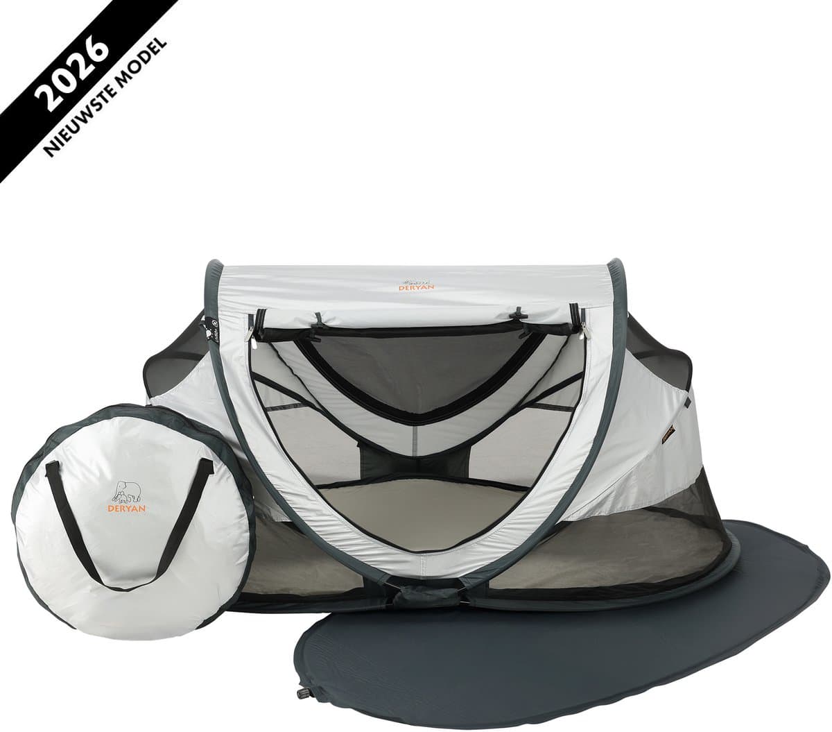 Deryan Peuter Luxe Campingbedje – Inclusief zelfopblaasbare matras - Silver (EAN: 9514789135668)