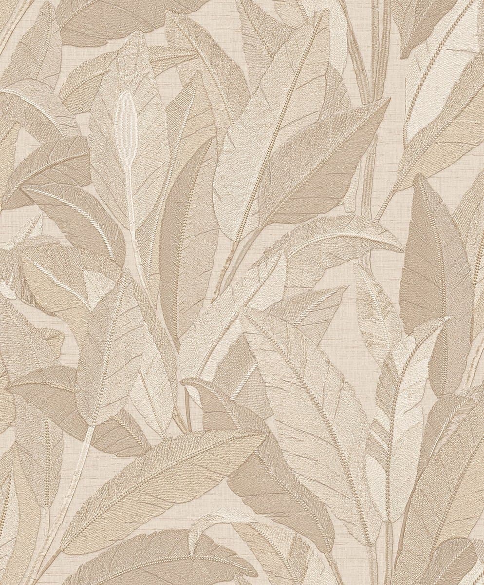 Dutch Wallcoverings - Renaissance - Leaves Beige - Vliesbehang - 10m x 53cm - RE521052 (EAN: 8800256701872): Een vleugje Renaissance in huis 🌿