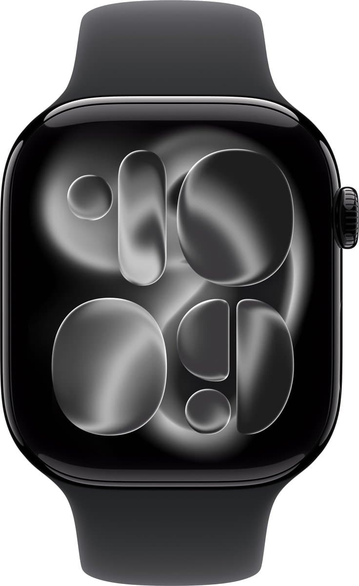 Apple Watch 11 - Wifi + 5G - 46mm - Jet Black Aluminium Case with Black Sport Band - M/L (EAN: 0195950630756): Eerst even wat viel me meteen op