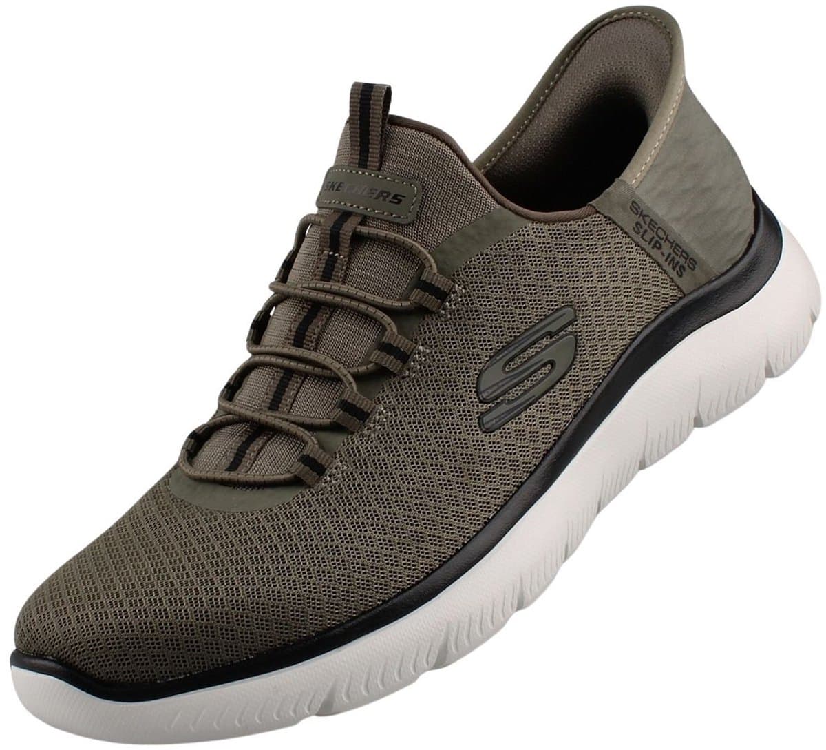 Skechers SUMMITS - HIGH RANGE Heren Instappers - Olijf (EAN: 0199025521291): Eerste indruk stijl ontmoet comfort