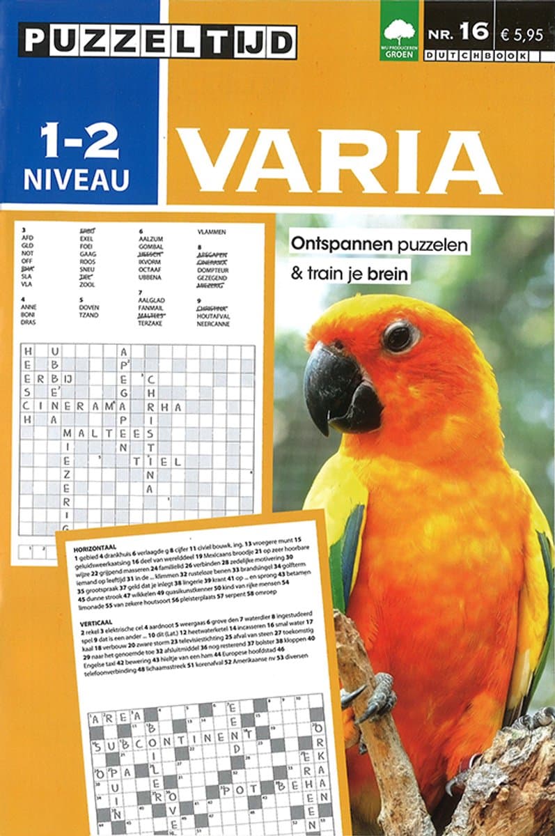 Puzzeltijd Varia Puzzelboek – Niveau 1–2 Sterren – 96 Pagina’s Voor de echte Puzzelaar (EAN: 8710835875767): 📖 Wat is het precies