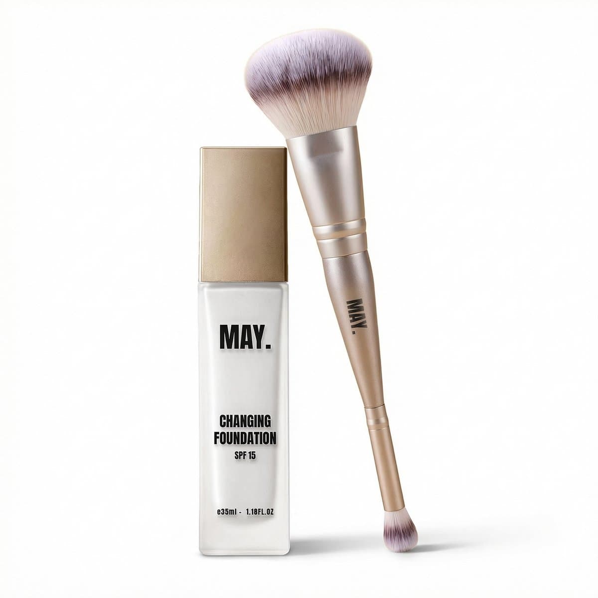 May Cosmetics - Changing Foundation + Brush (EAN: 8721516574022): De zoektocht naar de 'perfecte match'