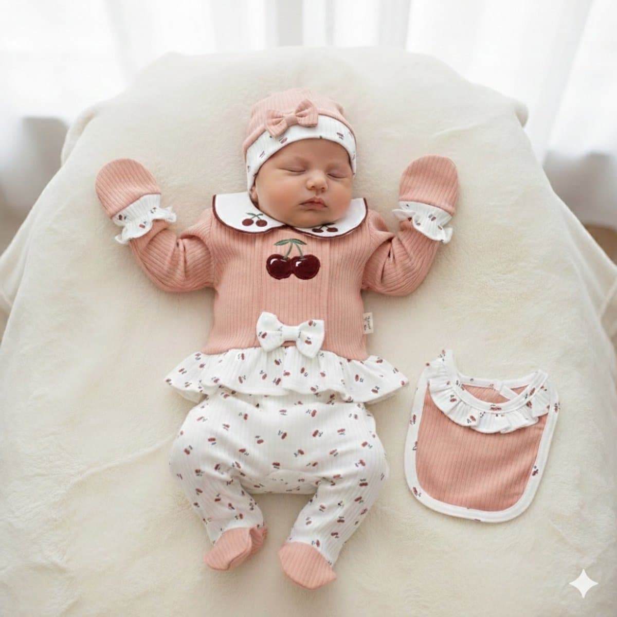 Kersen - Baby newborn 5-delige kleding set meisjes - Kersen - Newborn kleding set - Newborn set - Babykleding - Babyshower cadeau - Kraamcadeau (EAN: 2021201100007): Waarom ik dit setje heb uitgekozen
