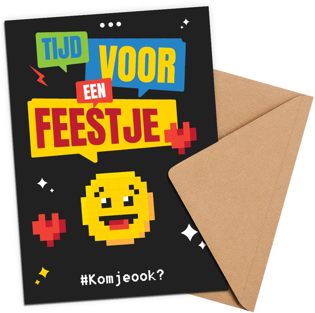 Uitnodiging kinderfeestje + Enveloppen 10 stuks - Thema Emoji - Beschrijfbaar - Uitnodigingskaarten - Uitnodiging verjaardag - uitnodiging verjaardag feest - Uitnodiging kinderfeestje Jongen of Meisje - Uitnodiging feestje - uitnodigingen (EAN: 87...