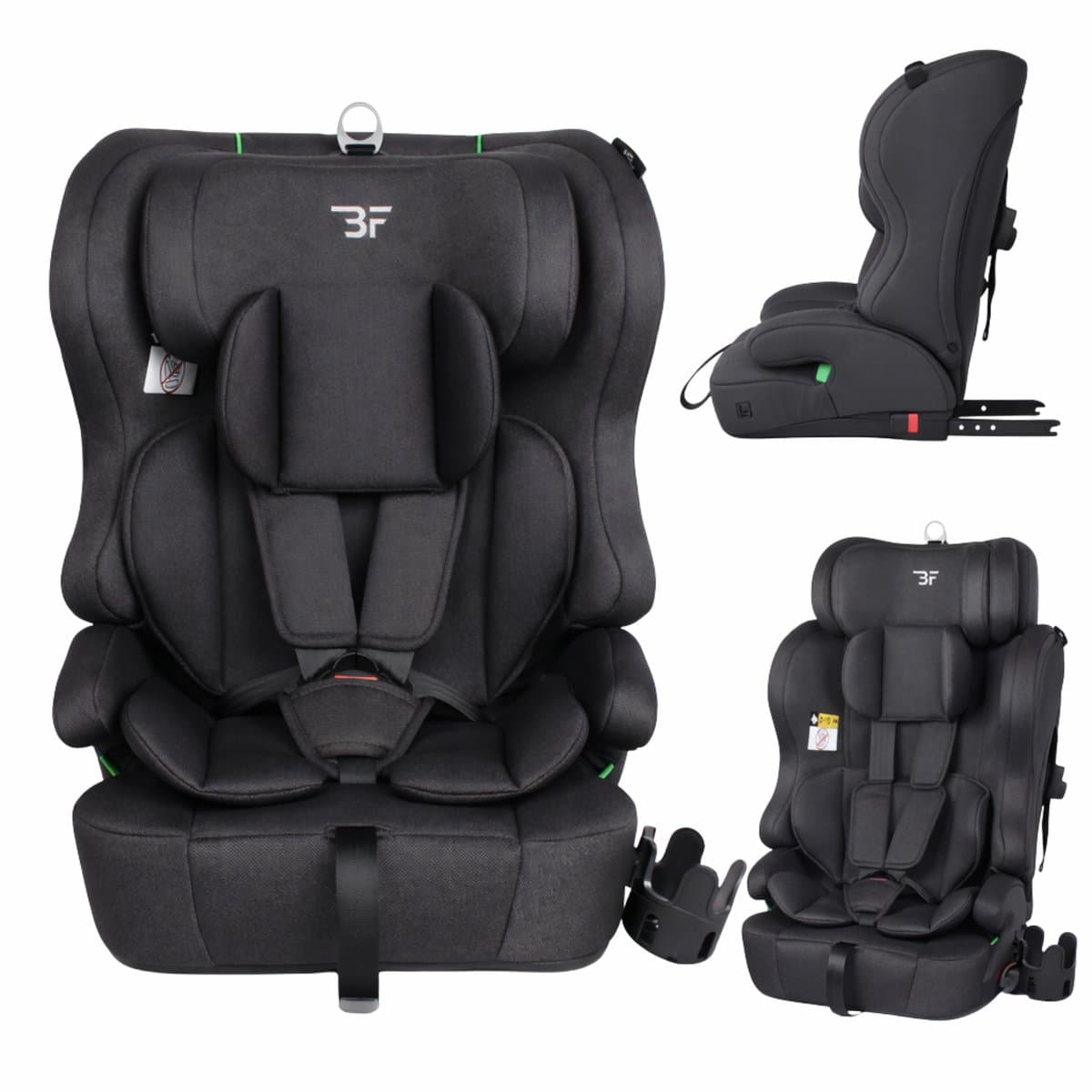 Bebies First Autostoel Isofix Grandtour Allure Groep 1/2/3 9-36 kg (76 tot 150 cm) Vanaf 15 maanden tot 12 jaar – Isofix & i-Size - Met Bekerhouder - Grijs (EAN: 8721154201618)