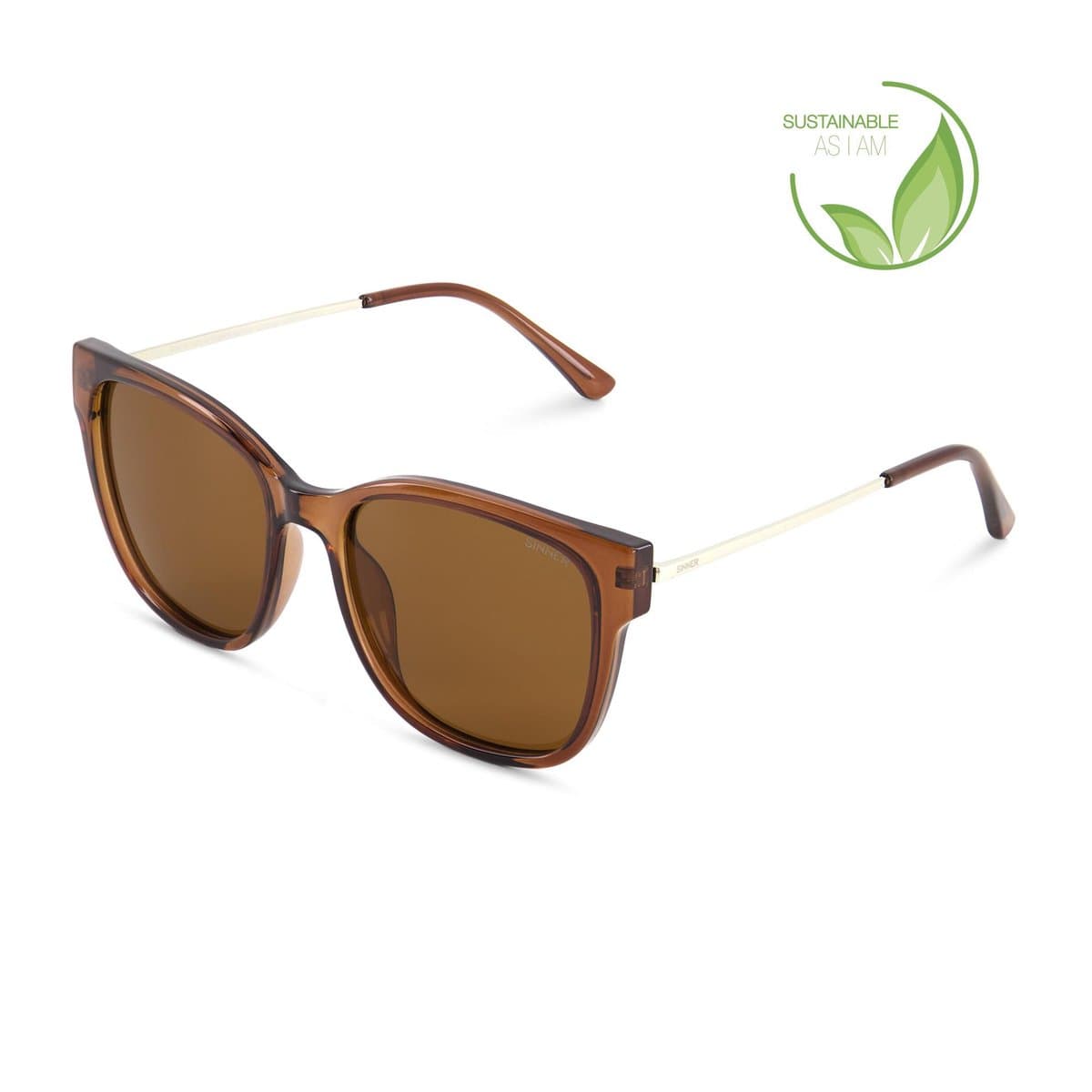 SINNER Mrauk - Zonnebril - Polariserende SINTEC®-lenzen - Bruin - Dames - One size - BIO based frame (EAN: 8715999241670)