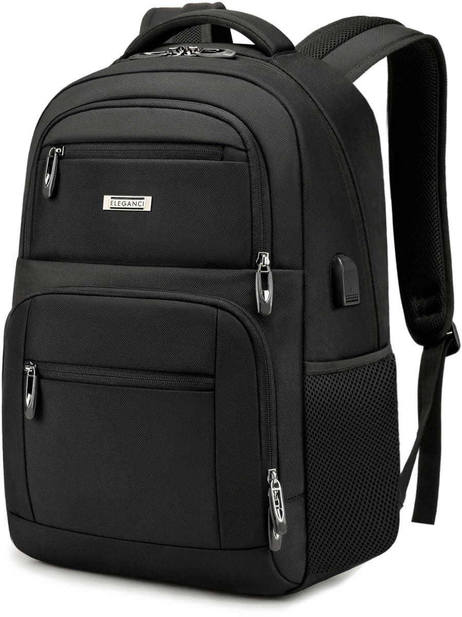 Eleganci® Laptop Rugzak 17 inch – USB – Waterafstotend – Zwart (EAN: 8721161776567)